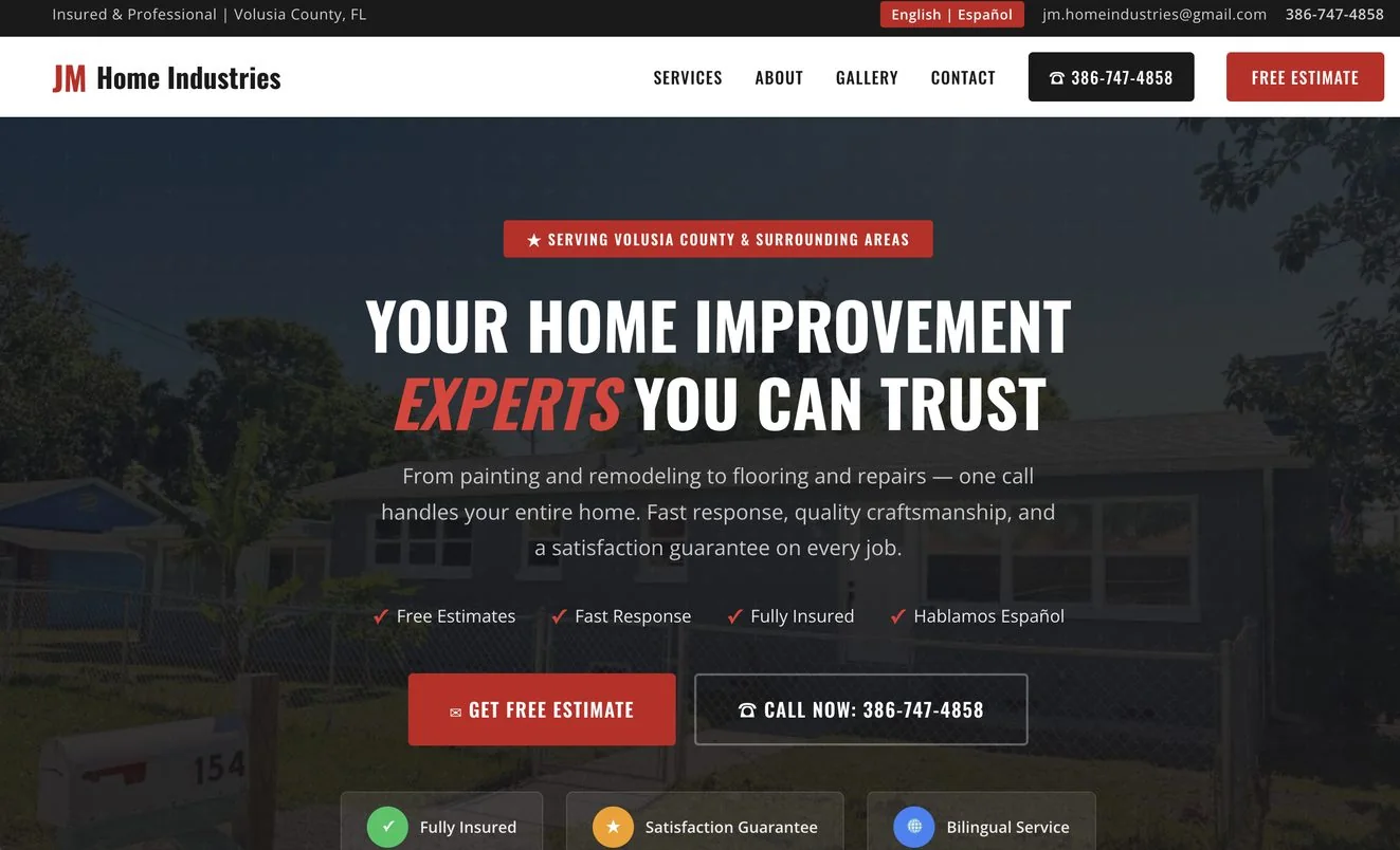 JM Home Industries website